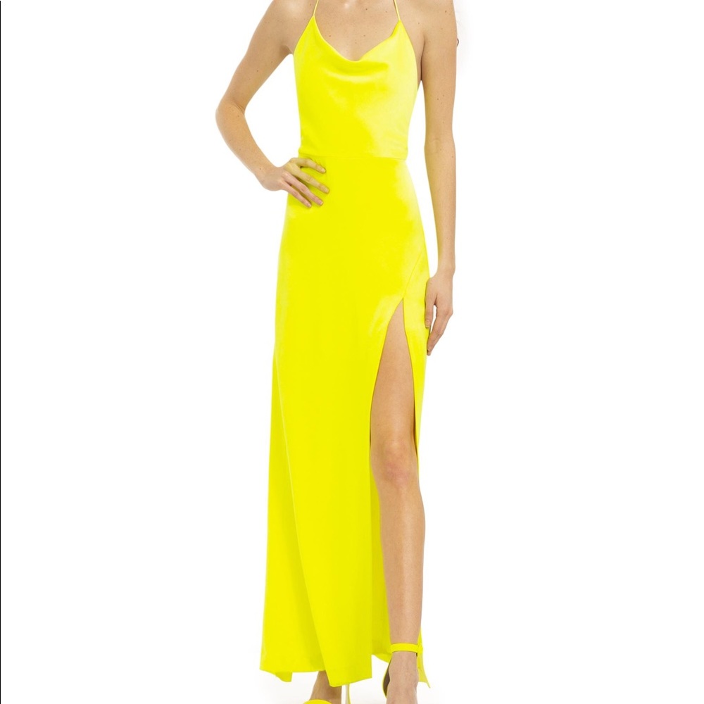 Alice + Olivia Eliza cowl neck dress